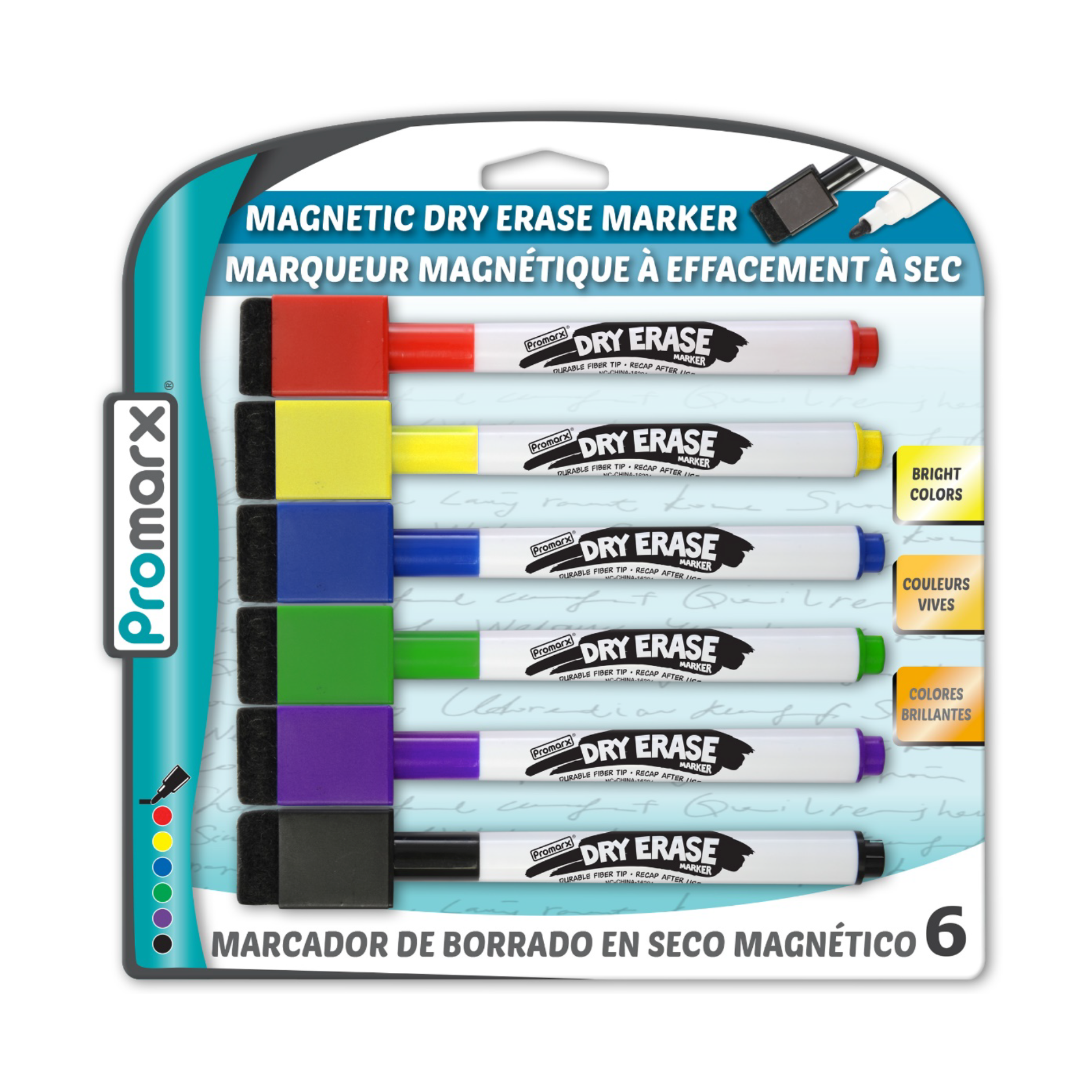 Magnetic Dry Erase Markers, Set of 6