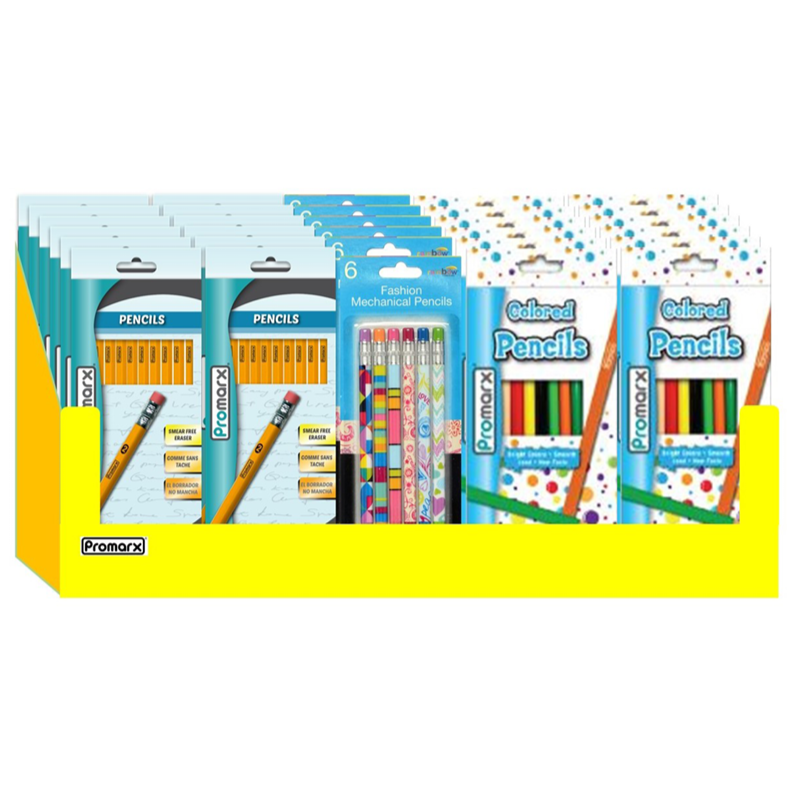 Display Tray Pencils Assorted 60 ct