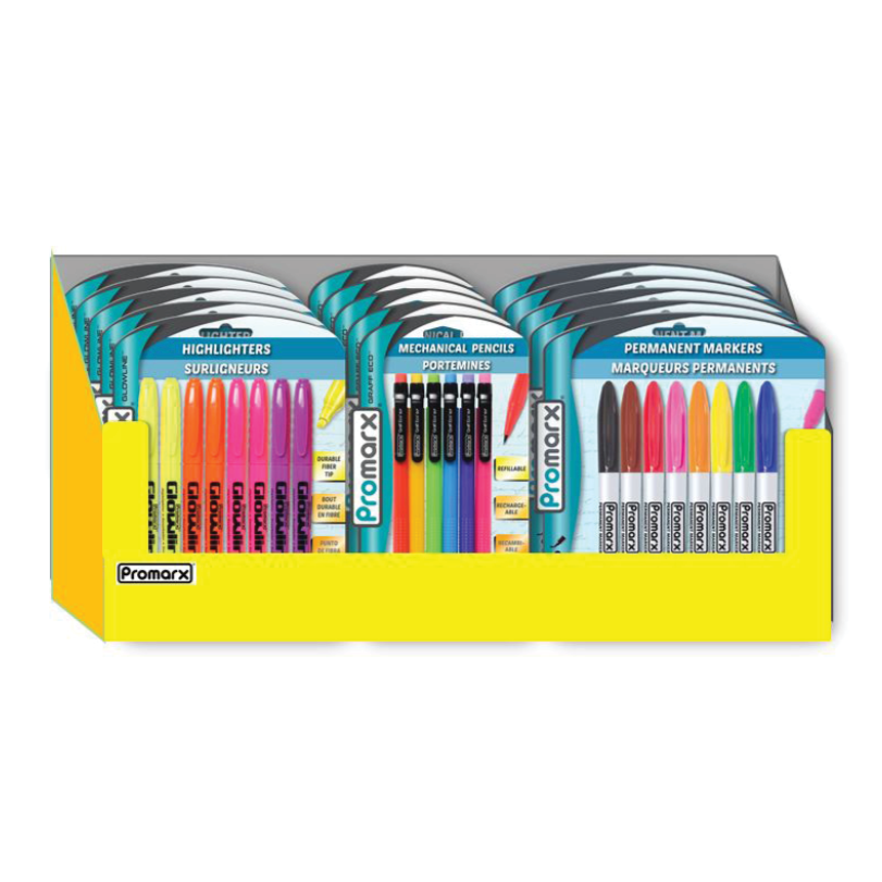 Display Tray Writing Assorted 36 ct