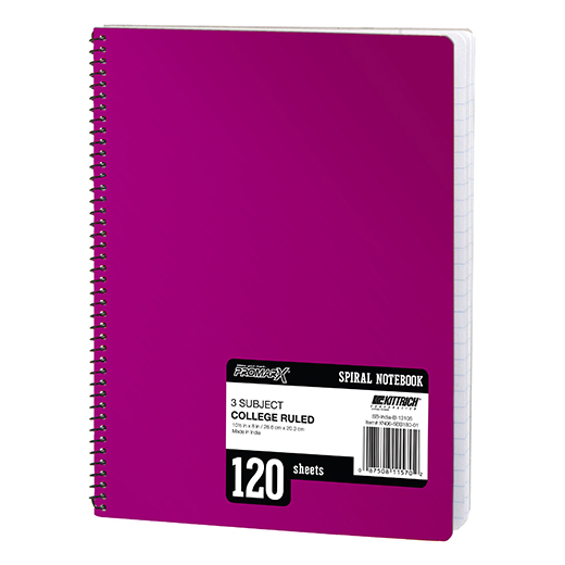 3Subject Spiral Notebook Promarx