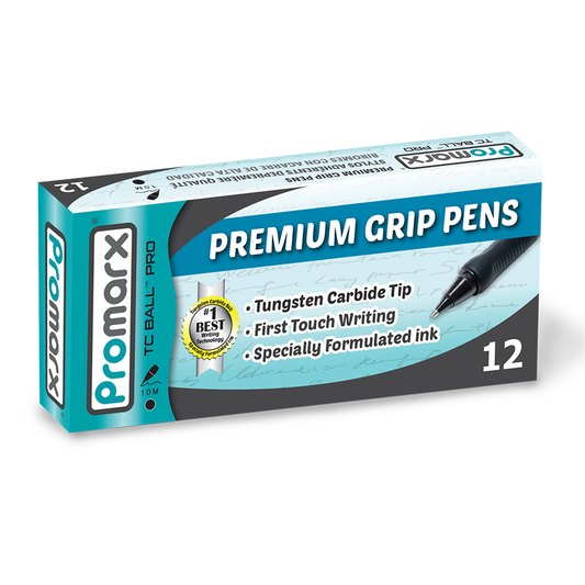 Medium Grip Stick Pens TC Ball 0.7mm 12 ct