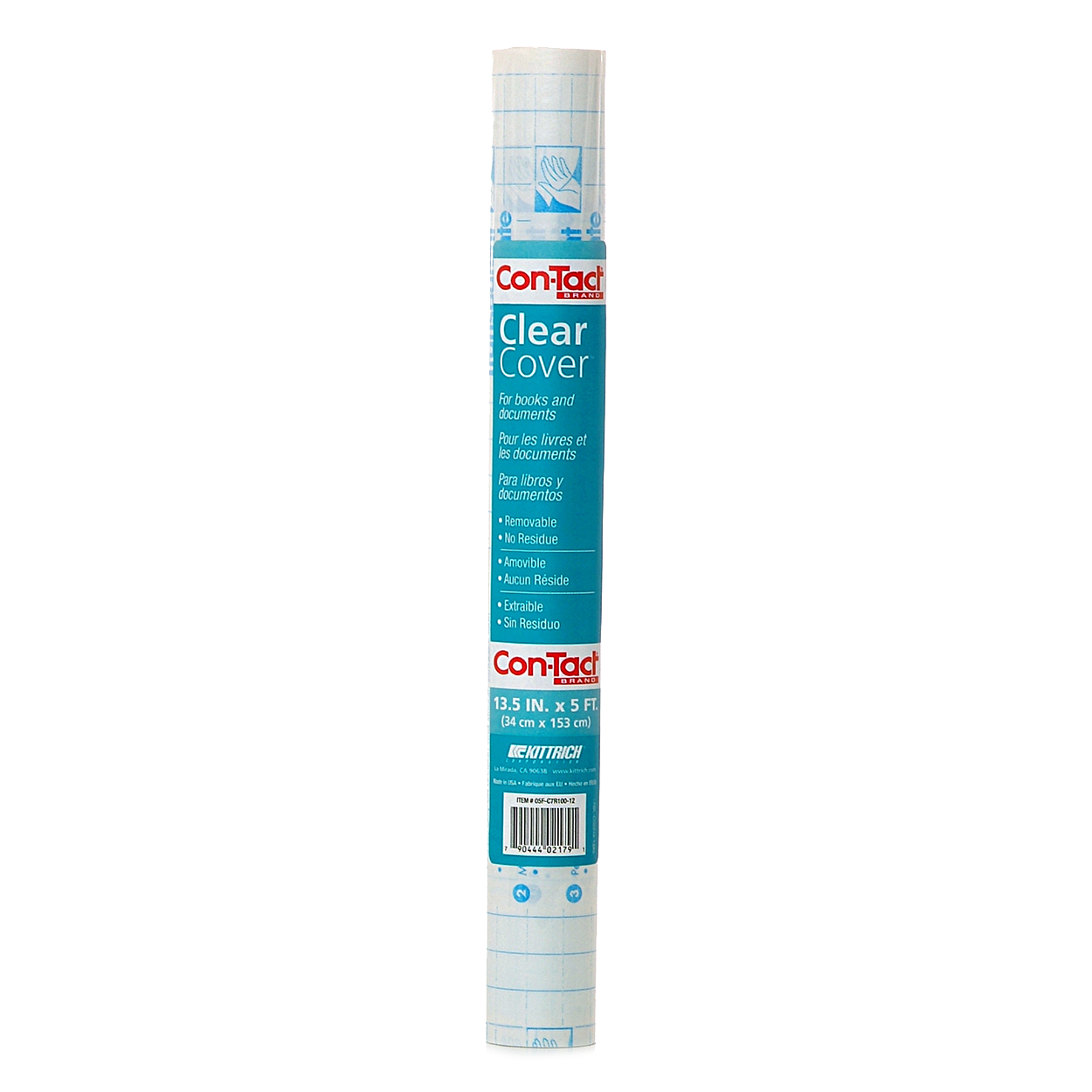 13.5” x 5 ft Con-Tact® Brand Clear Adhesive Roll