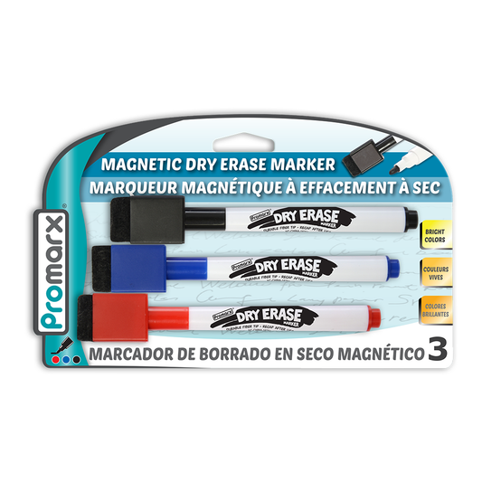 Magnetic Dry- Erase Markers Bullet Tip 3 ct