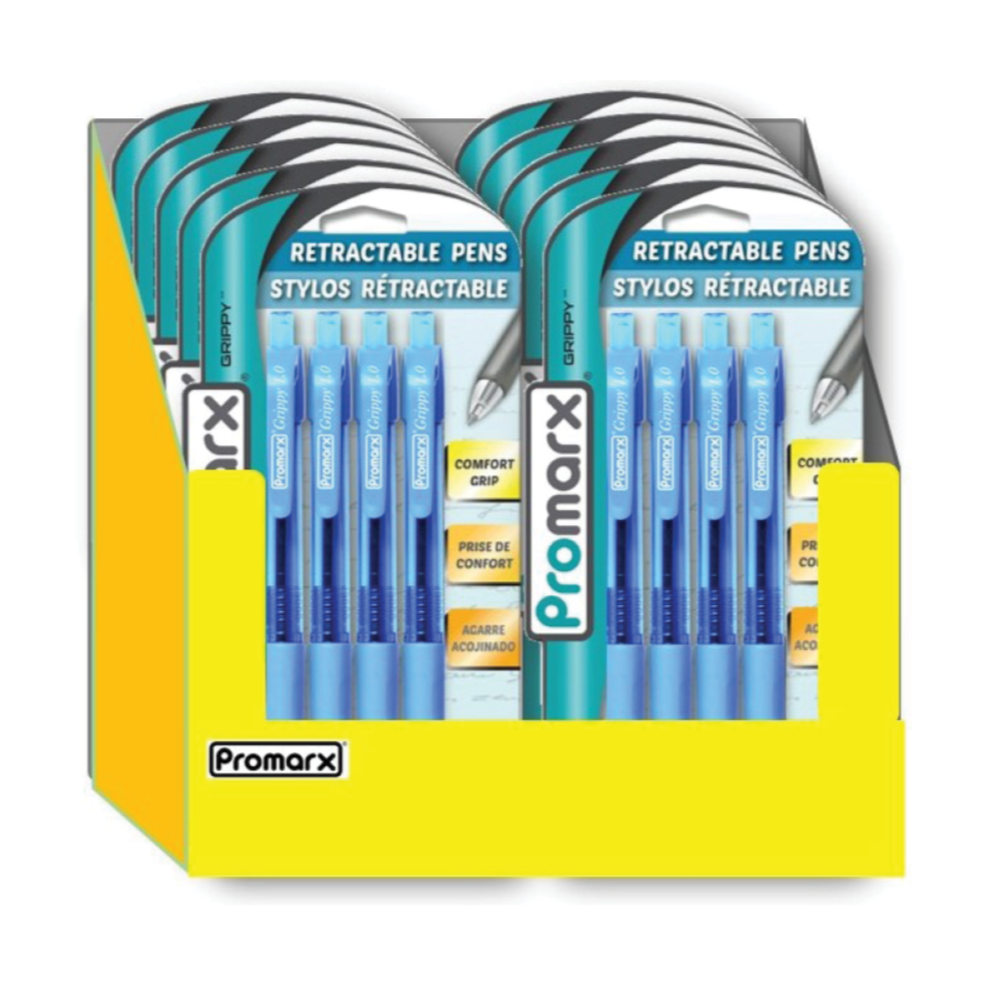 Display Tray BR23 4 ct Grippy Pen Blue Blister Card