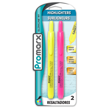 Retractable Highlighters 2 ct