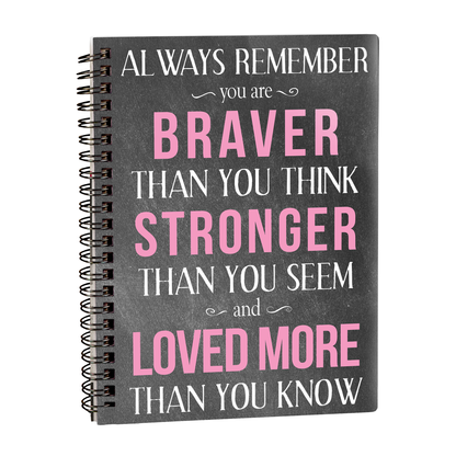 Hardbound Journal “Braver, Stronger”