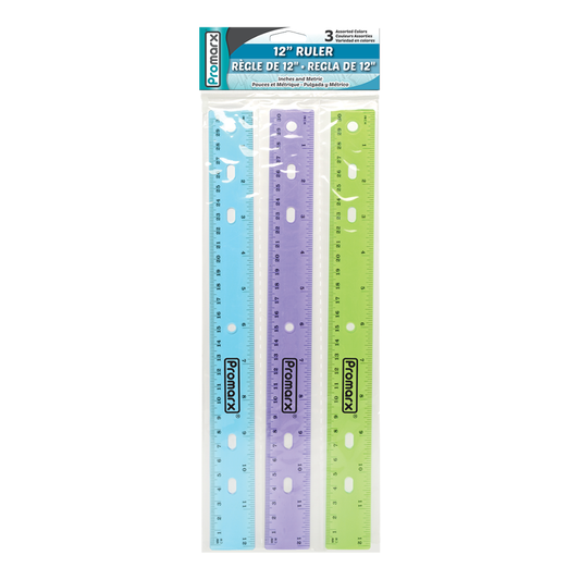 Plastic Rulers 3 ct