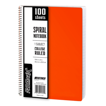 Spiral Notebook with Poly Cover Wide Ruled