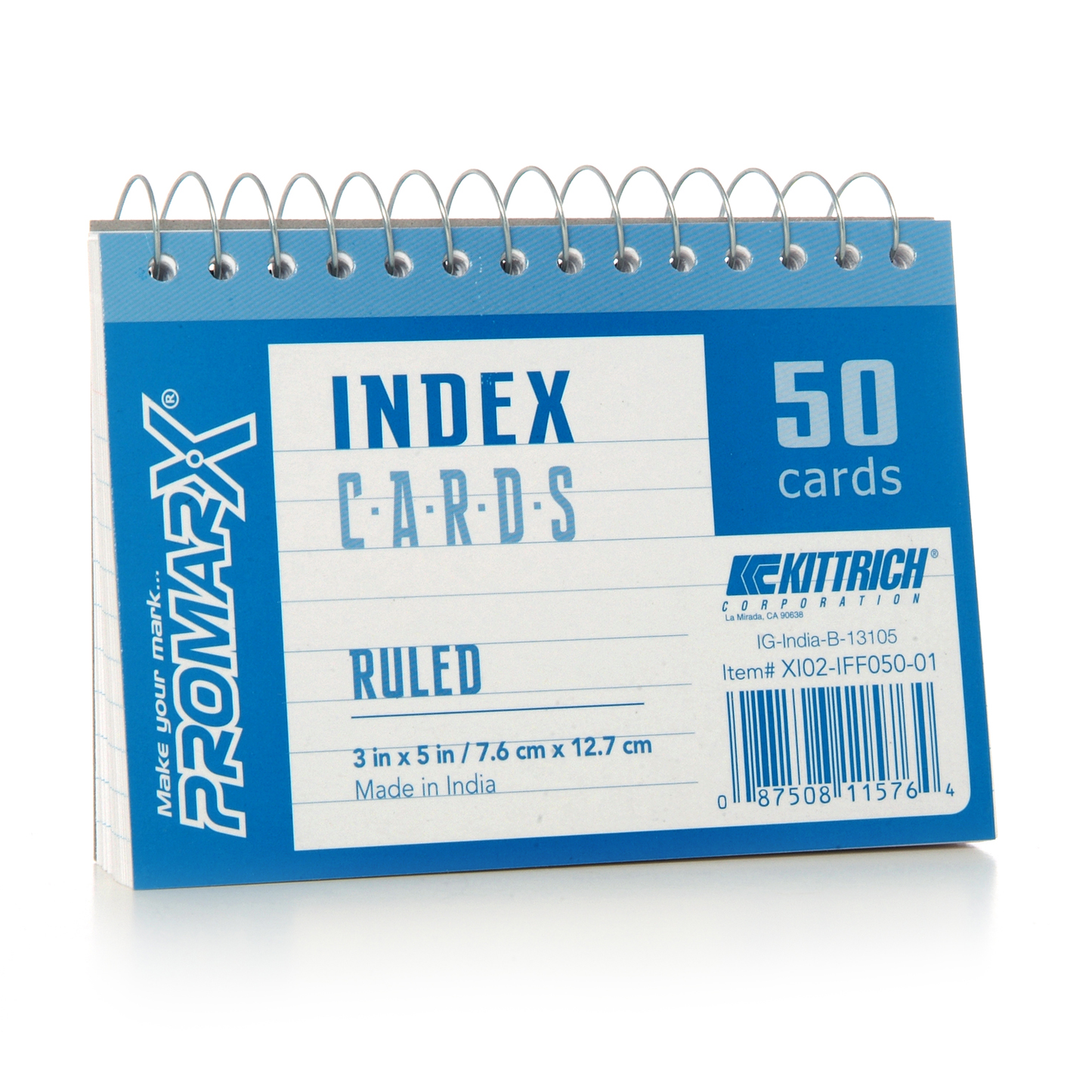 3” x 5” Ruled Spiral-Bound Index Cards
