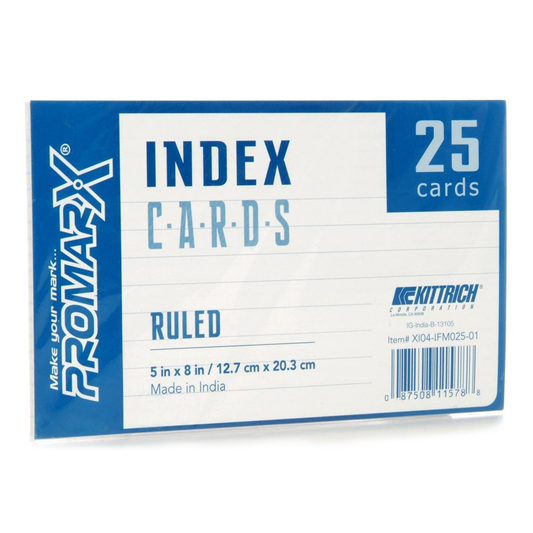 5” x 8” Ruled Index Cards