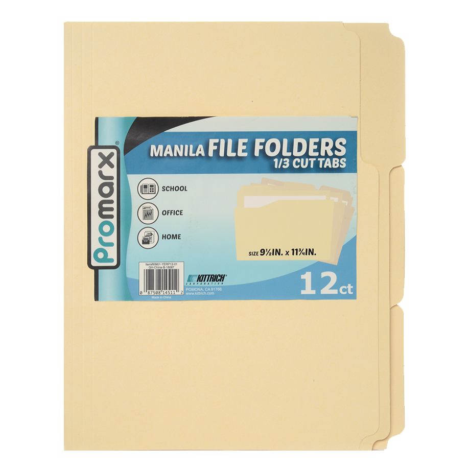 12 ct Manila Folders
